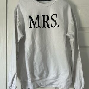 White 'MRS.' Sweatshirt